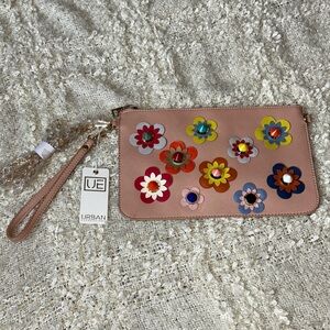 Urban Expressions Multicolor Floral Clutch - Pink NWT